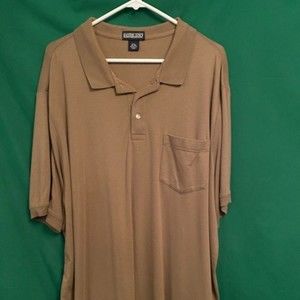 Lands' End Direct Merchants, Men's Brown Polo shirt with pocket, XXL